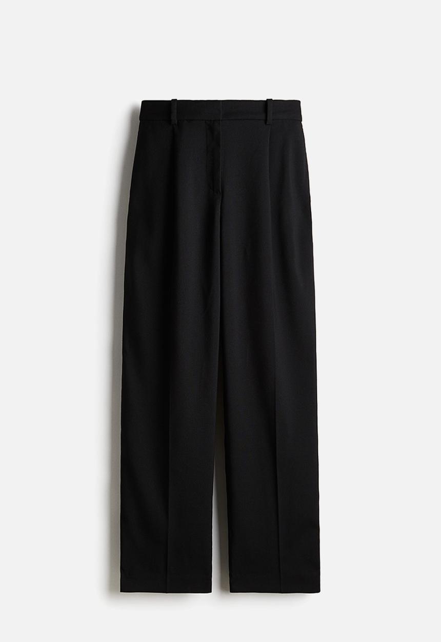 H&M - Tapered tailored trousers - black