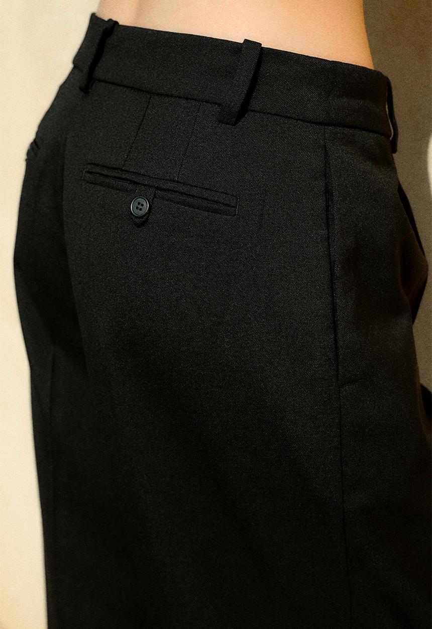 H&M - Tapered tailored trousers - black