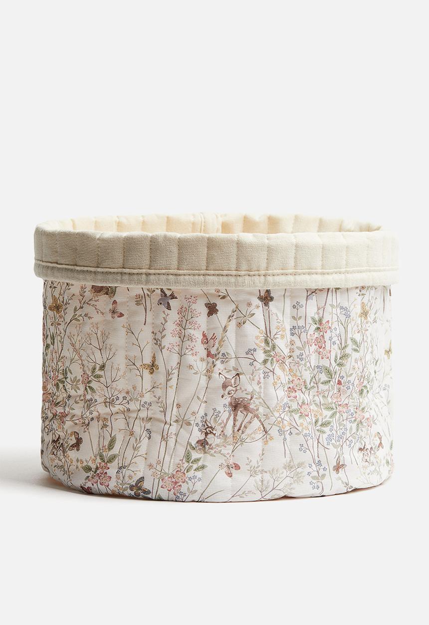 H&M - Large quilted storage basket - white/bambi 
