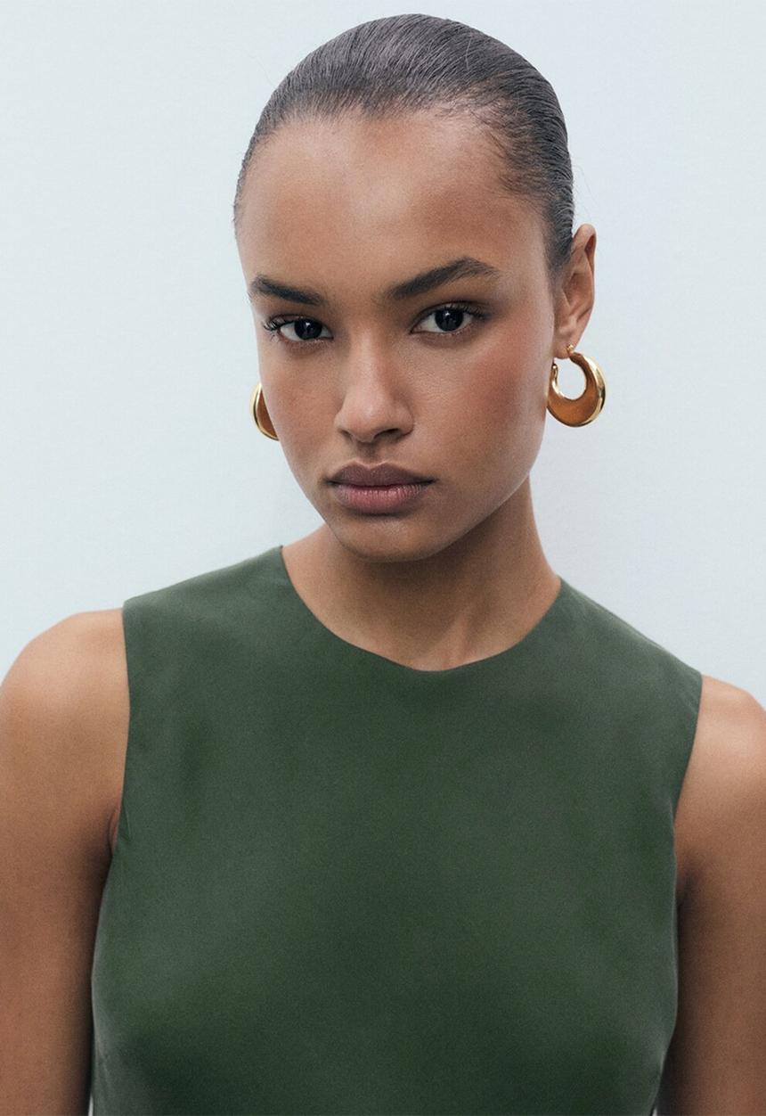 MANGO - Dress Cava - Green