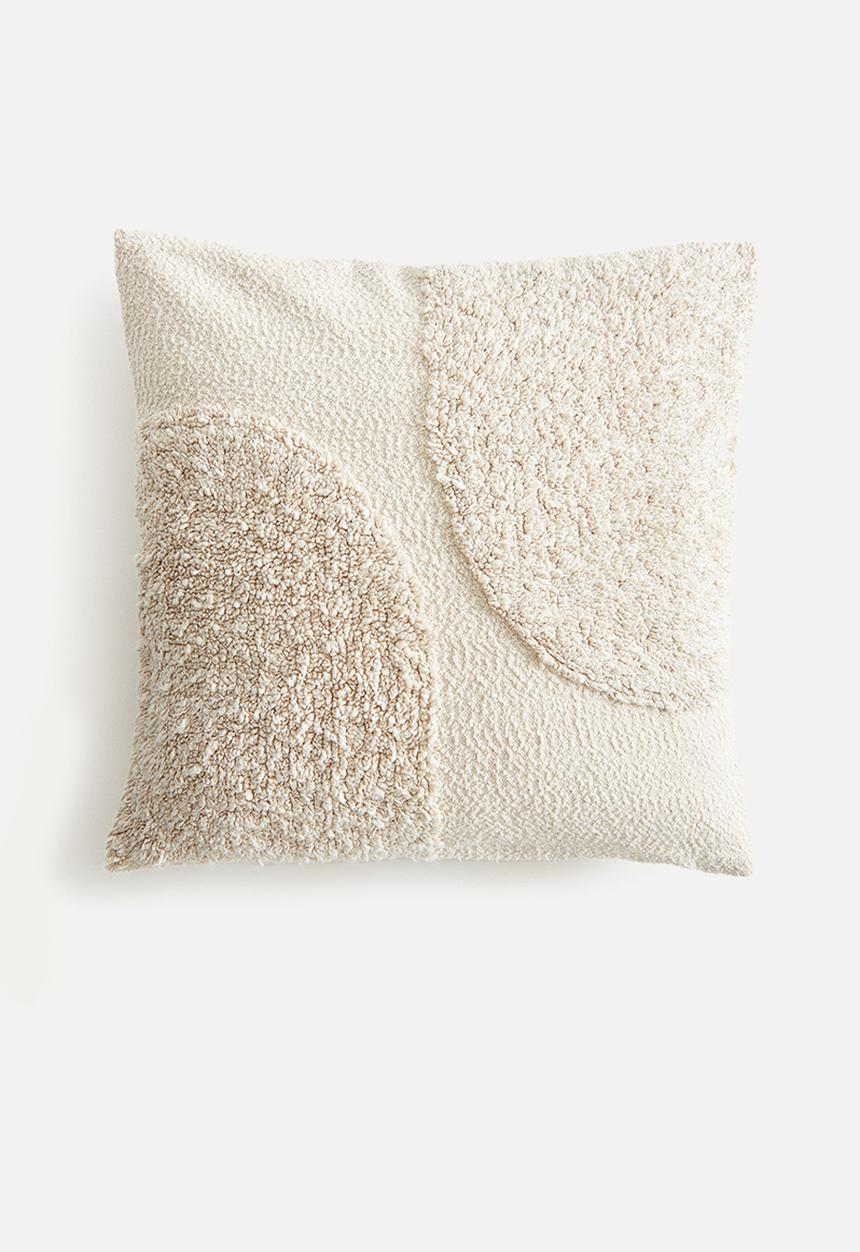 H&M - Patterned cotton cushion cover - cream/patterned 
