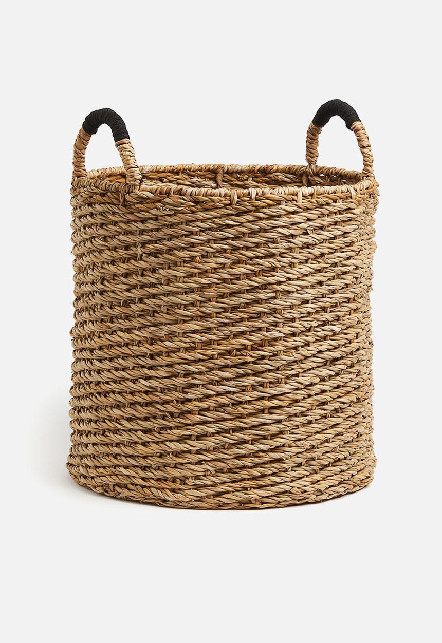 H&M - Large seagrass storage basket - beige