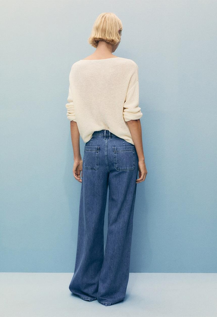 MANGO - Jeans Emma - Open Blue