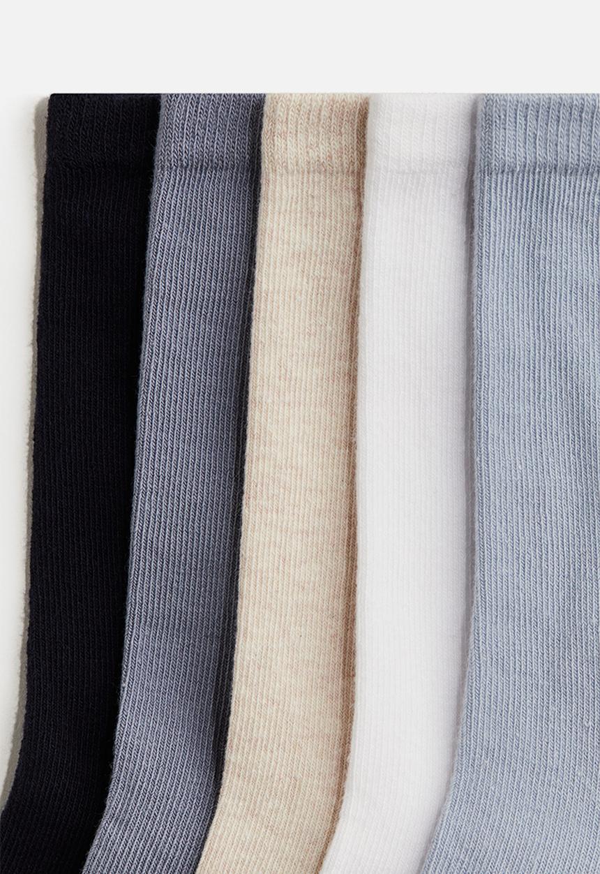 H&M - 7 pack socks - pigeon blue & dusty blue
