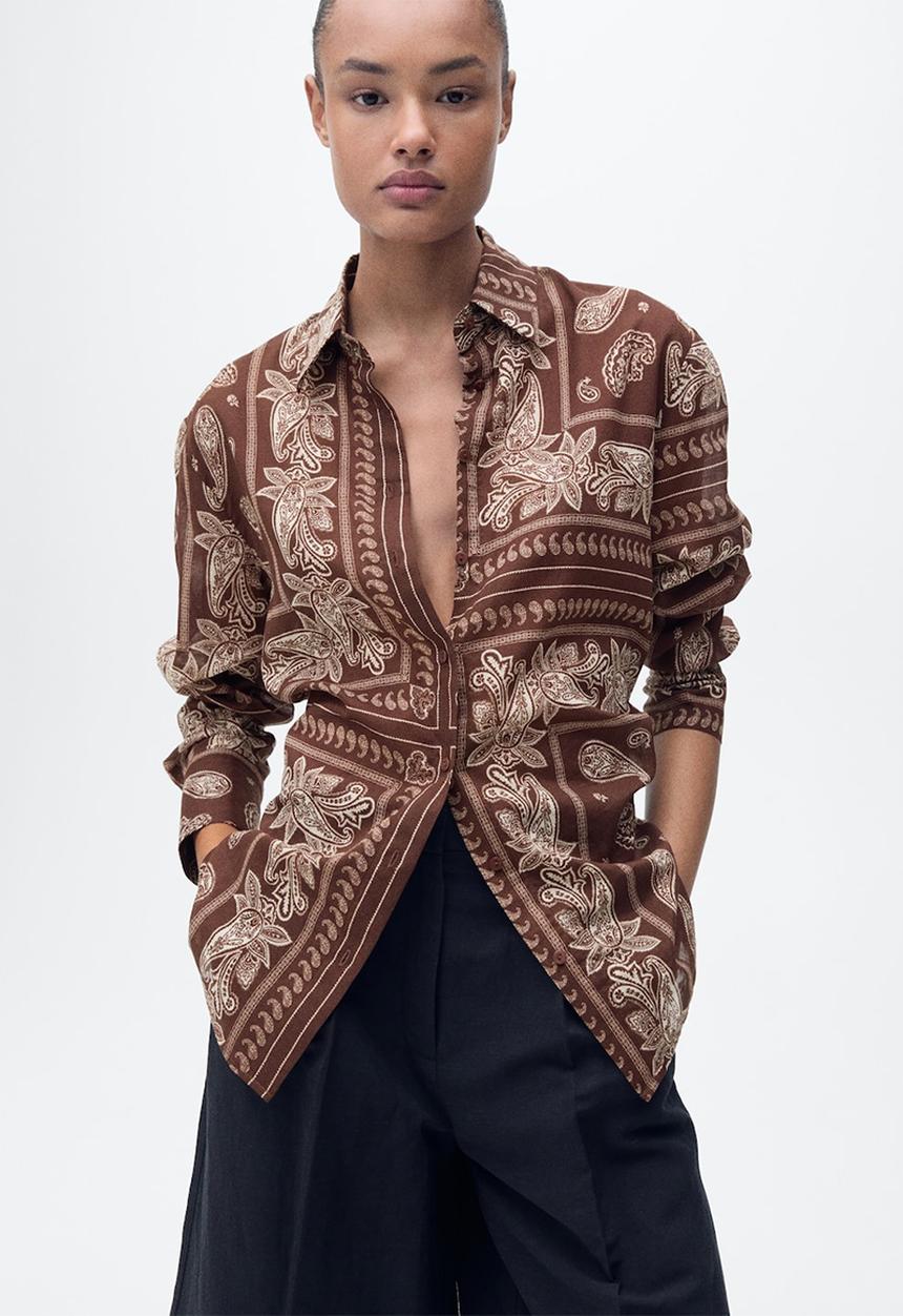 MANGO - Shirt Julia - Brown