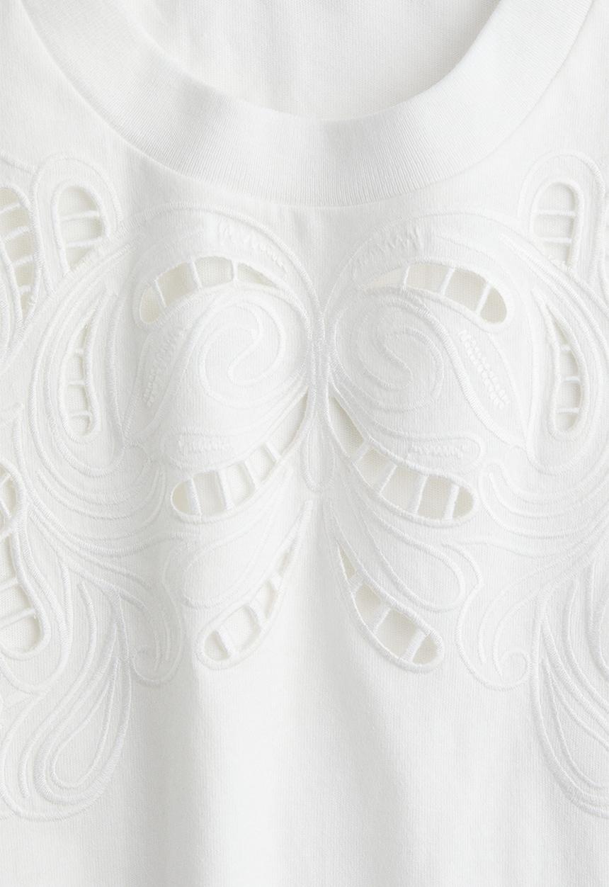 H&M - Oversized motif-detail t-shirt - white