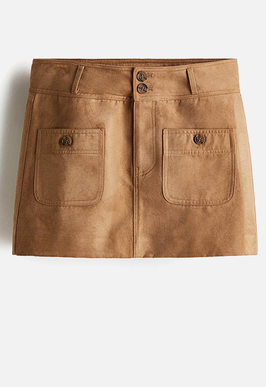 H&M - Mini skirt - dark beige