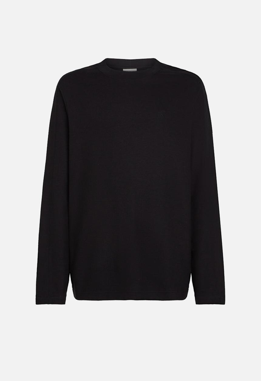 Calvin Klein - BRUSHED RIB LS TEE - Ck Black