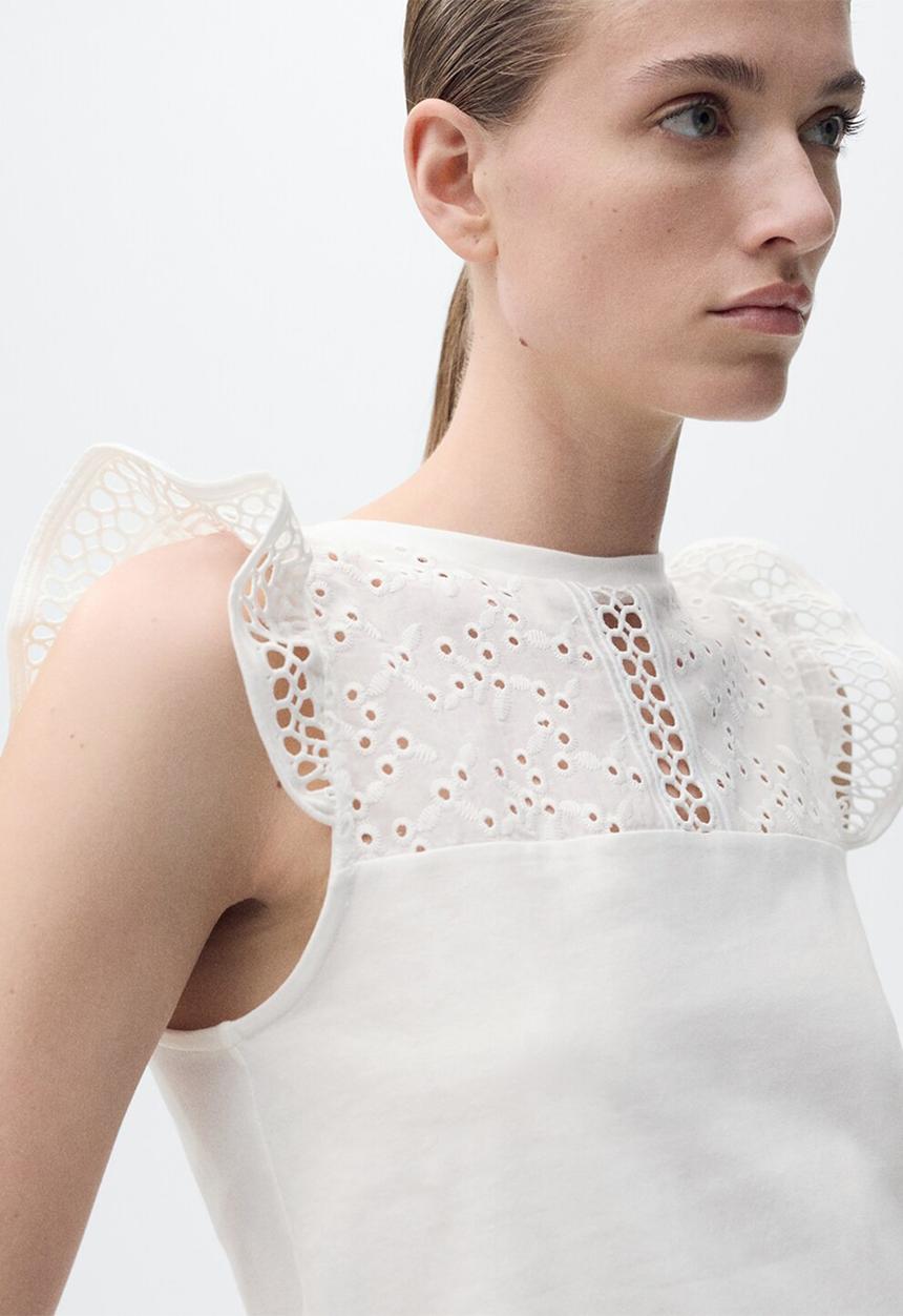 MANGO - Top Muni - White