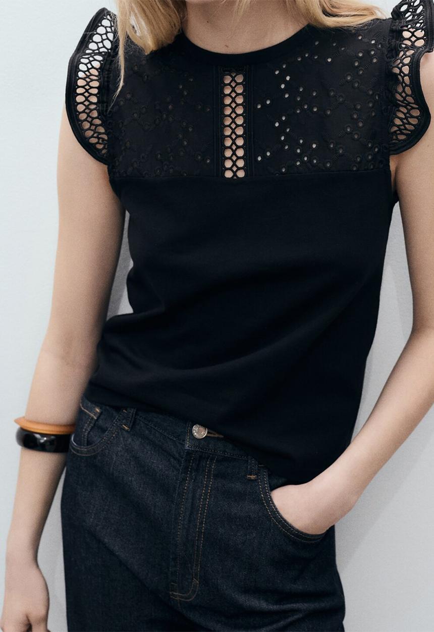 MANGO - Top Muni - Black