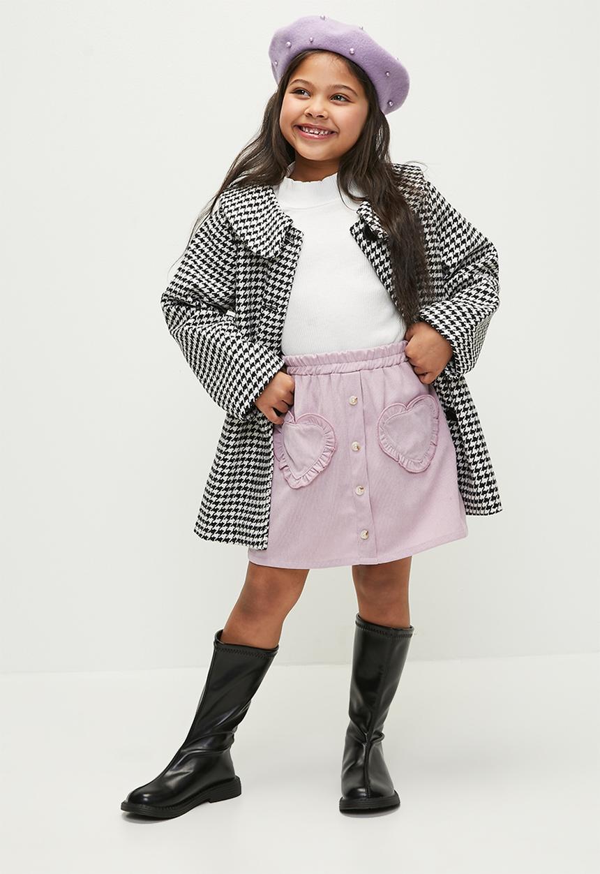Pop Candy - Button down cord skirt - purple