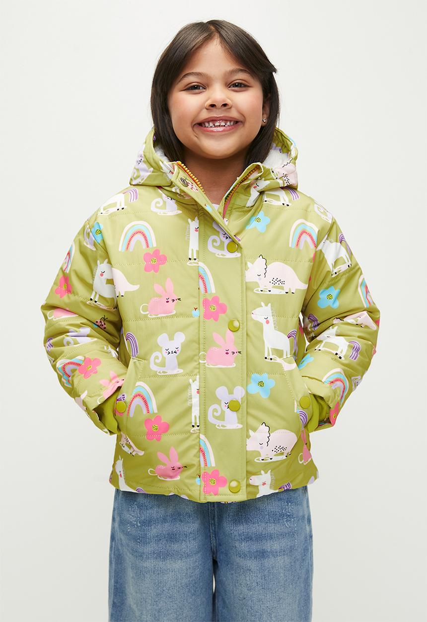 Pop Candy - Printed hooded jacket - green