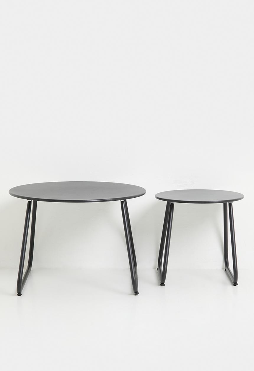 H&S - Side table set - 2 piece - black