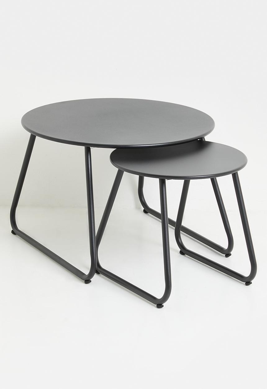 H&S - Side table set - 2 piece - black