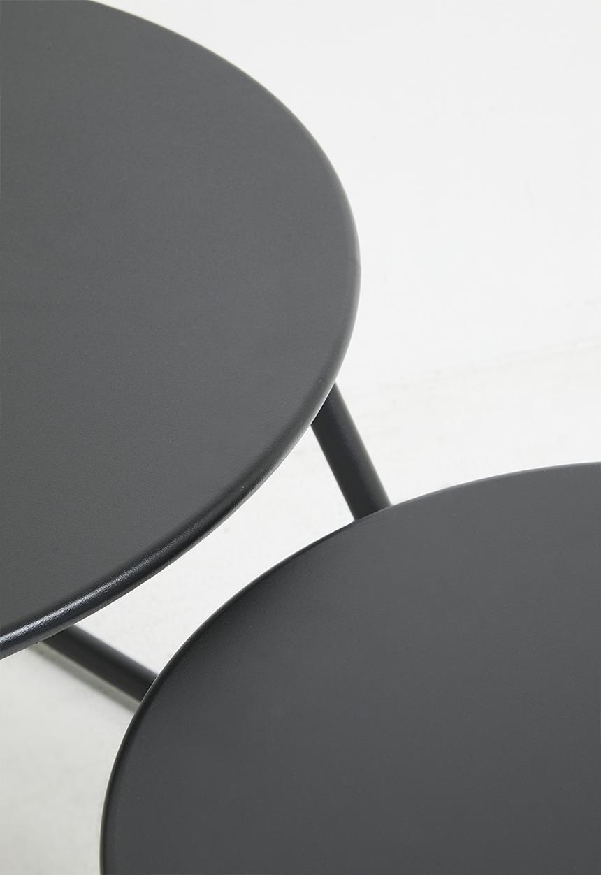 H&S - Side table set - 2 piece - black