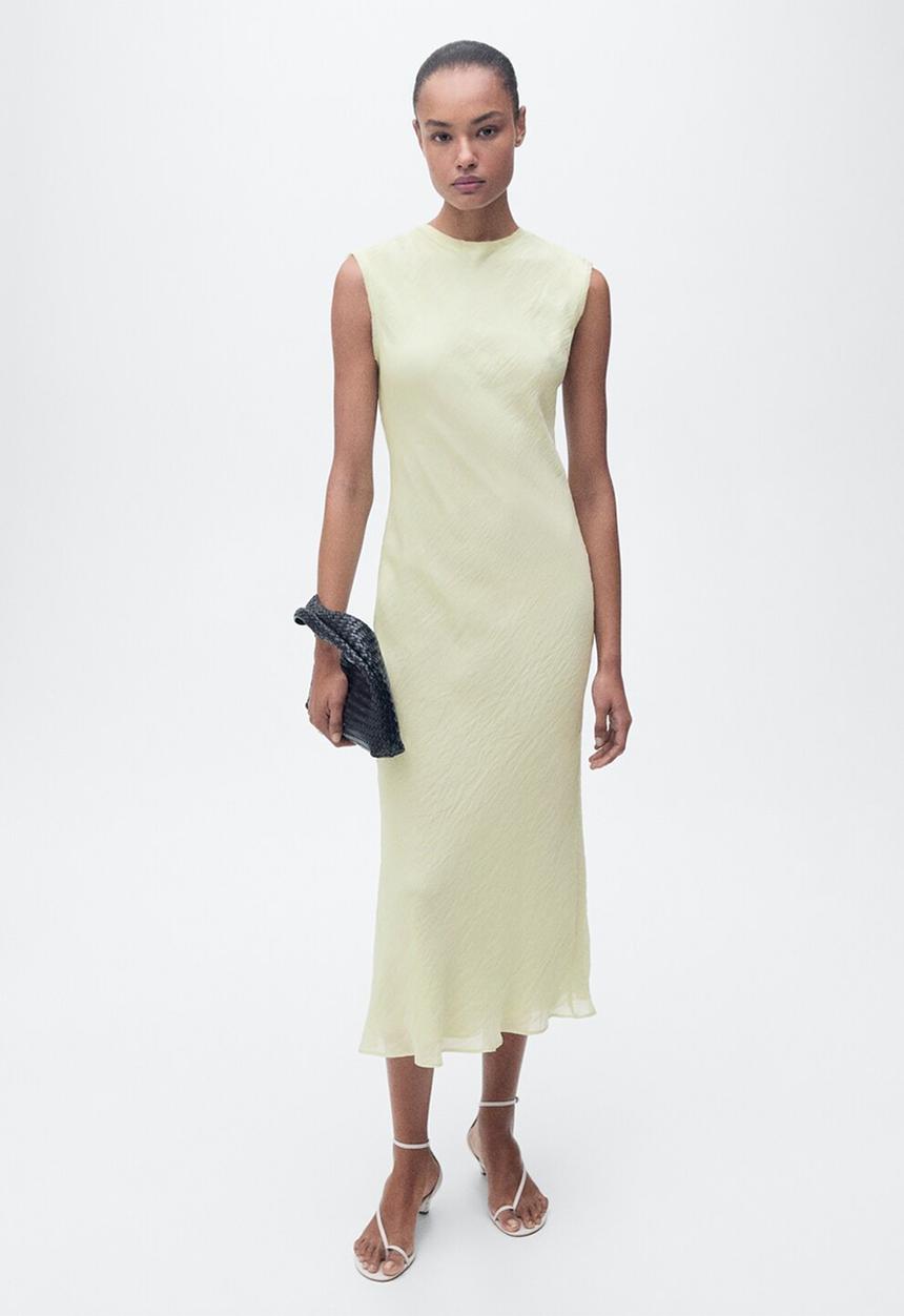 MANGO - Dress Agua - Turquoise & Aqua