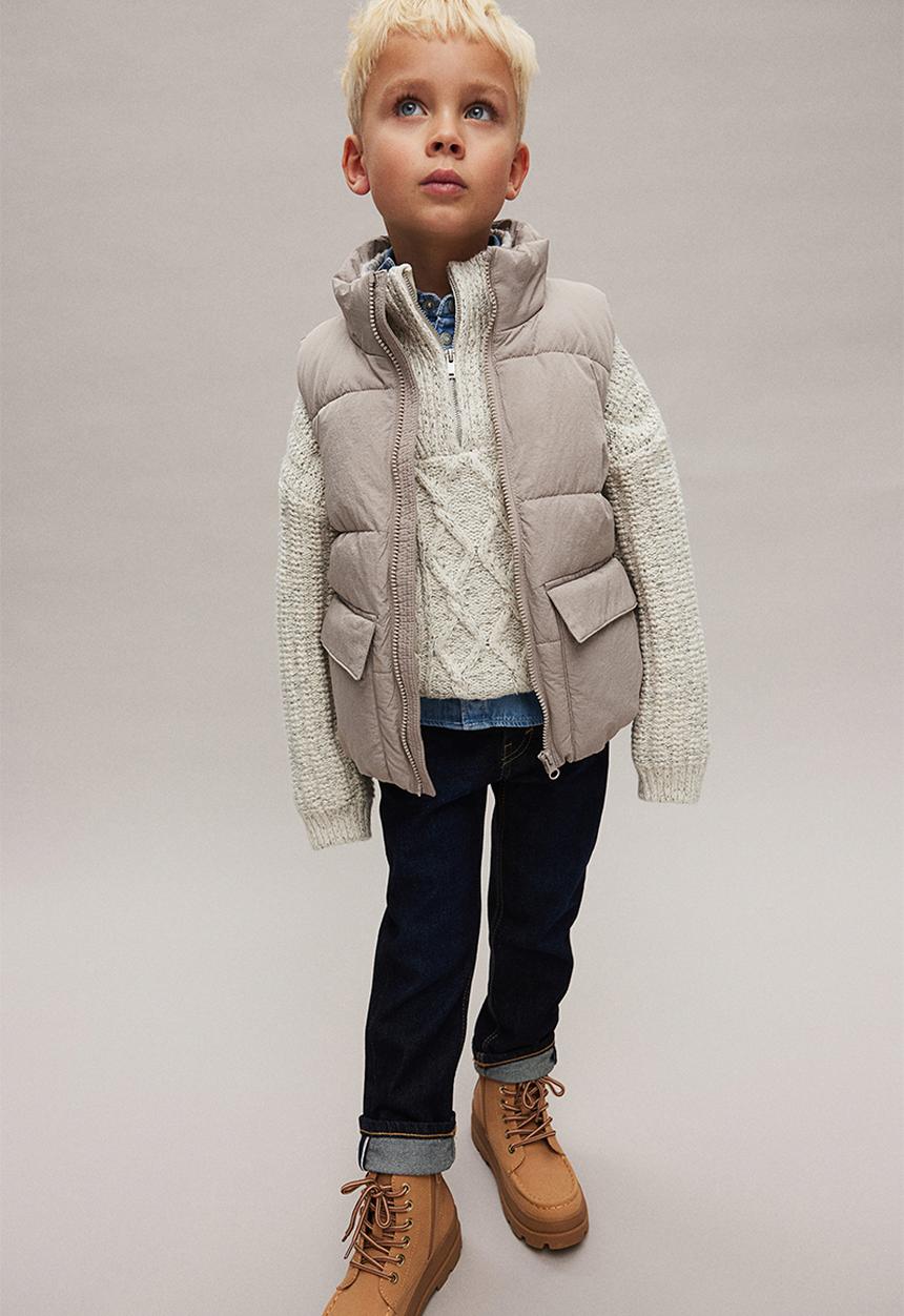 H&M - Puffer gilet - dusty beige
