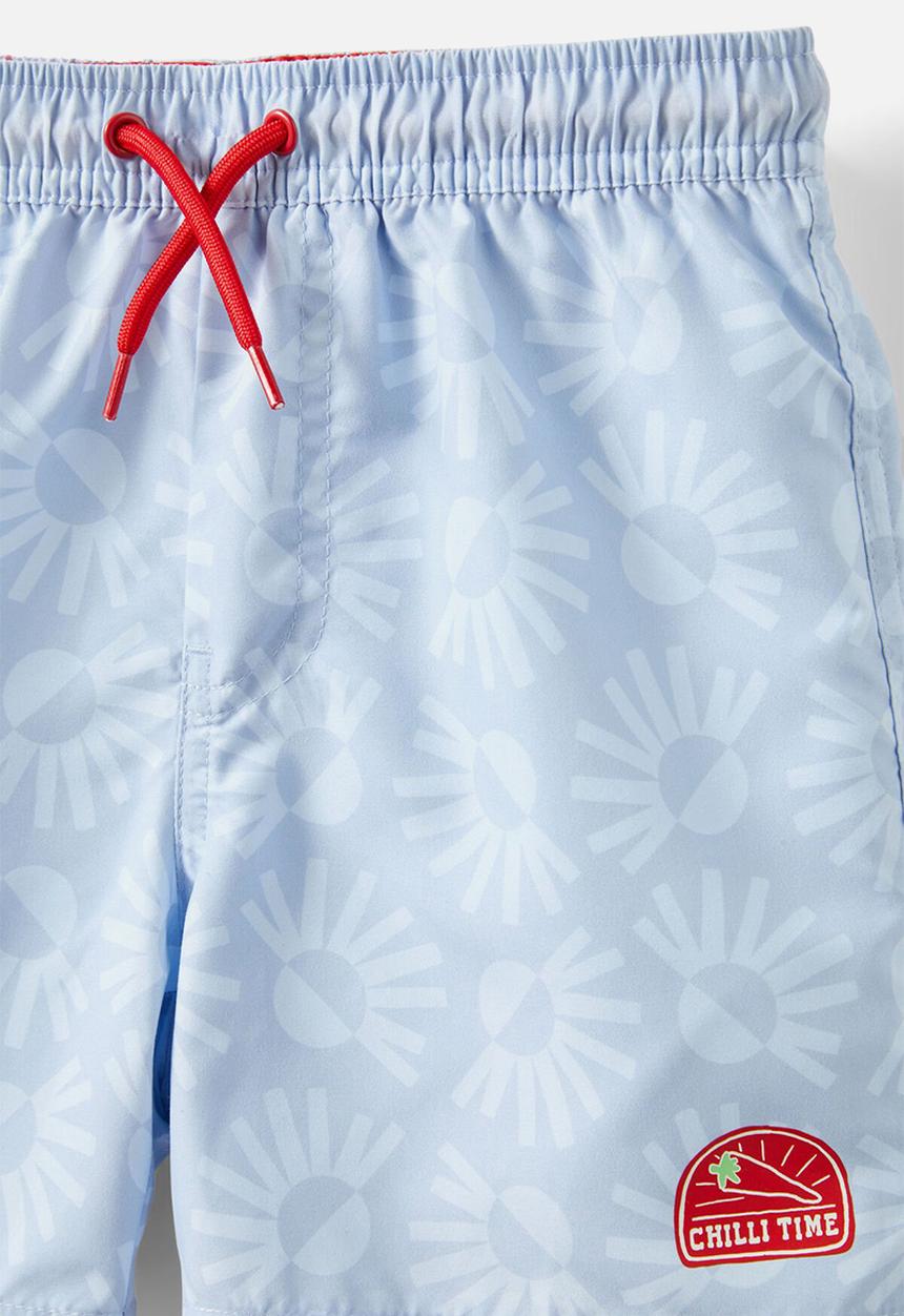 Cotton On - Bailey Board Short - Dawn Blue/Sun Rays