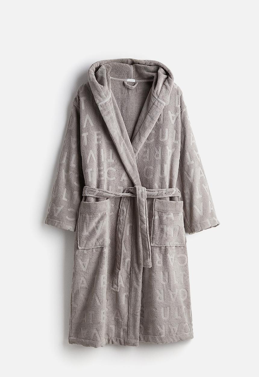 H&M - Terry dressing gown - grey 