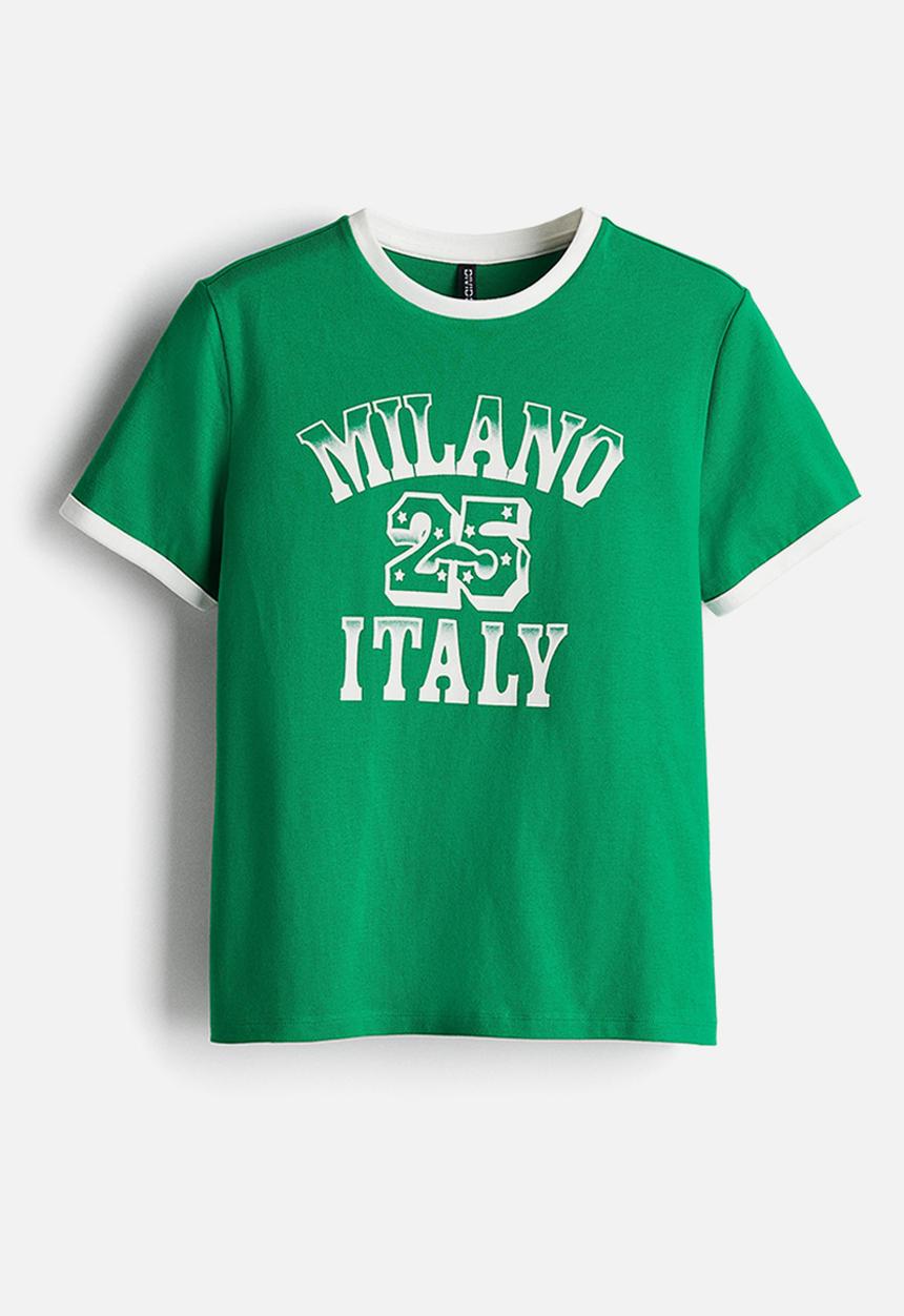H&M - Printed t-shirt - green milano