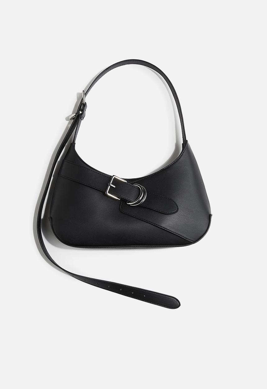 H&M - Strap-detail shoulder bag - black