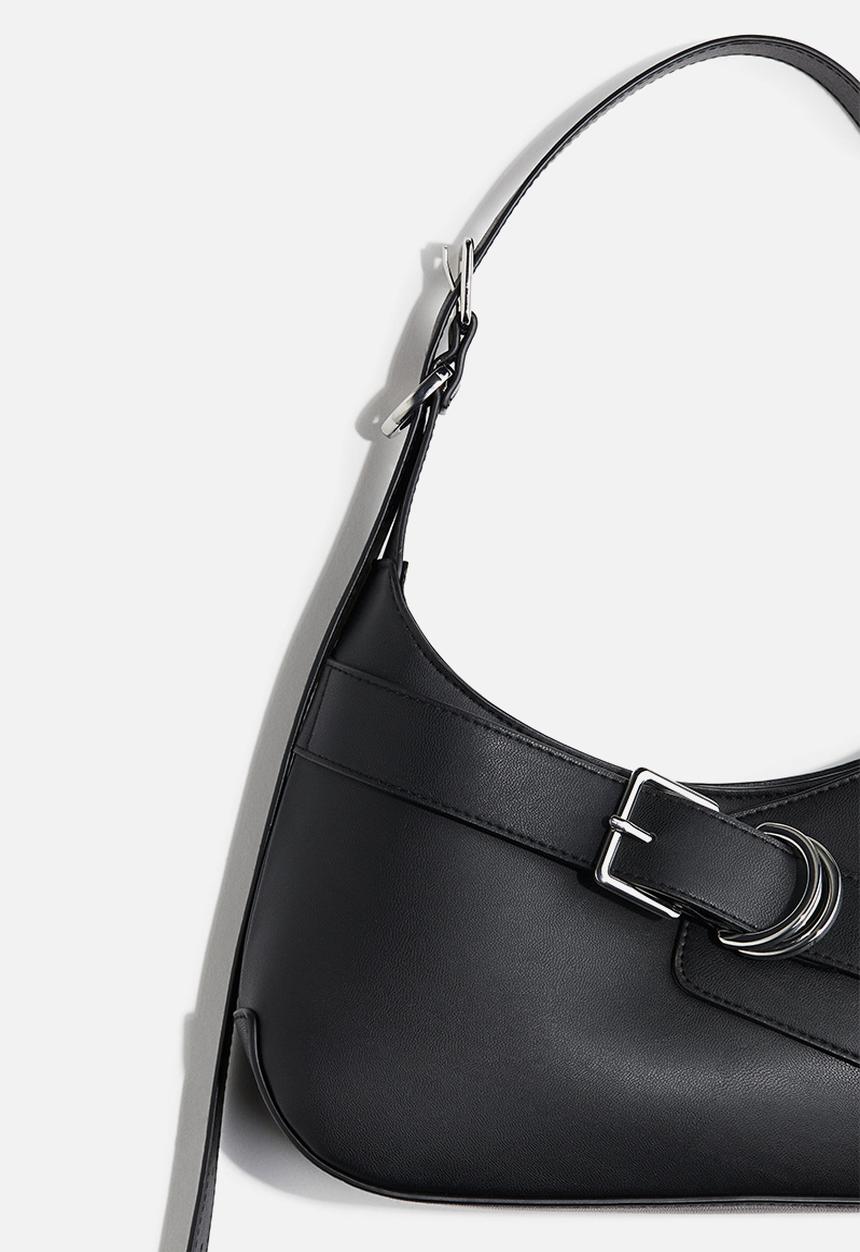 H&M - Strap-detail shoulder bag - black