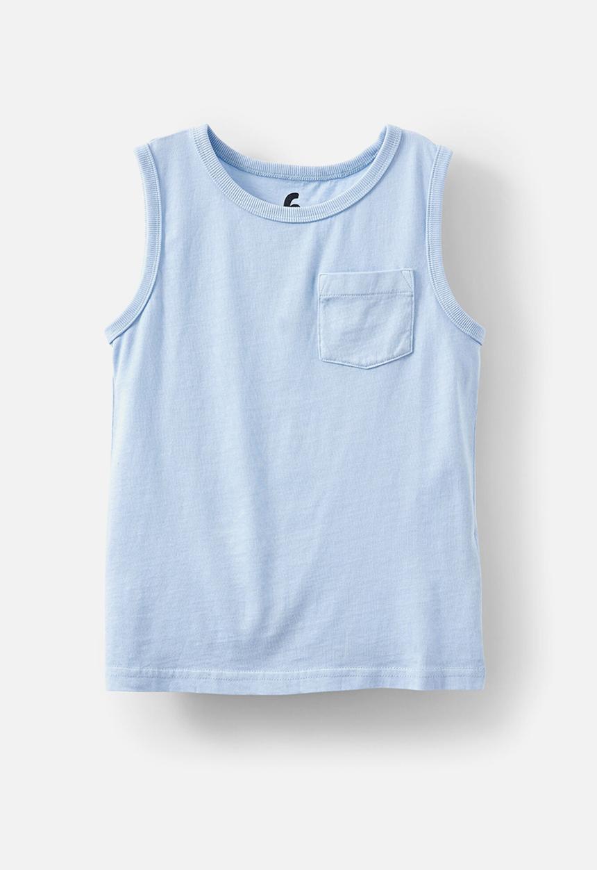Cotton On - The Essential Tank - Dawn Blue Wash