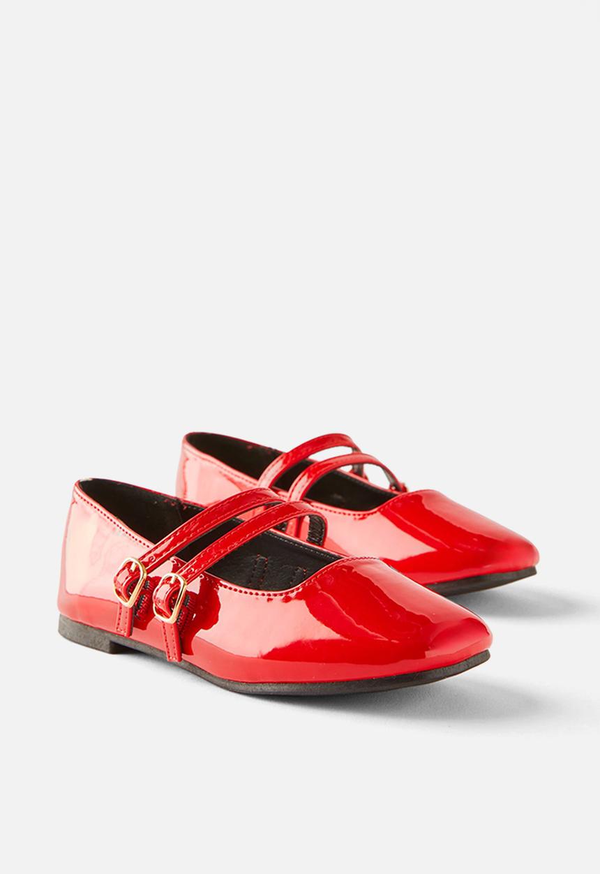 Cotton On - Olivia Ballet Flat - Red Patent/Square Toe