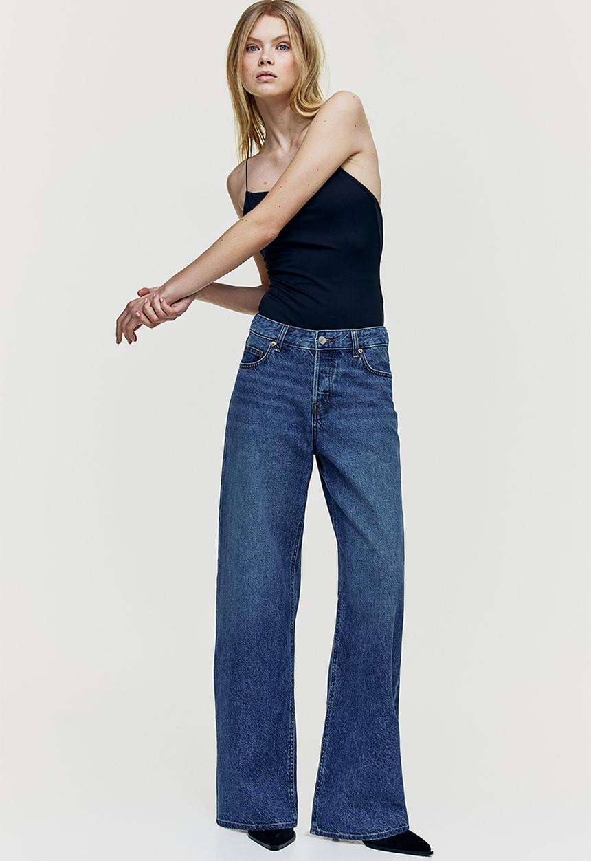 H&M - Wide jeans - dark denim blue
