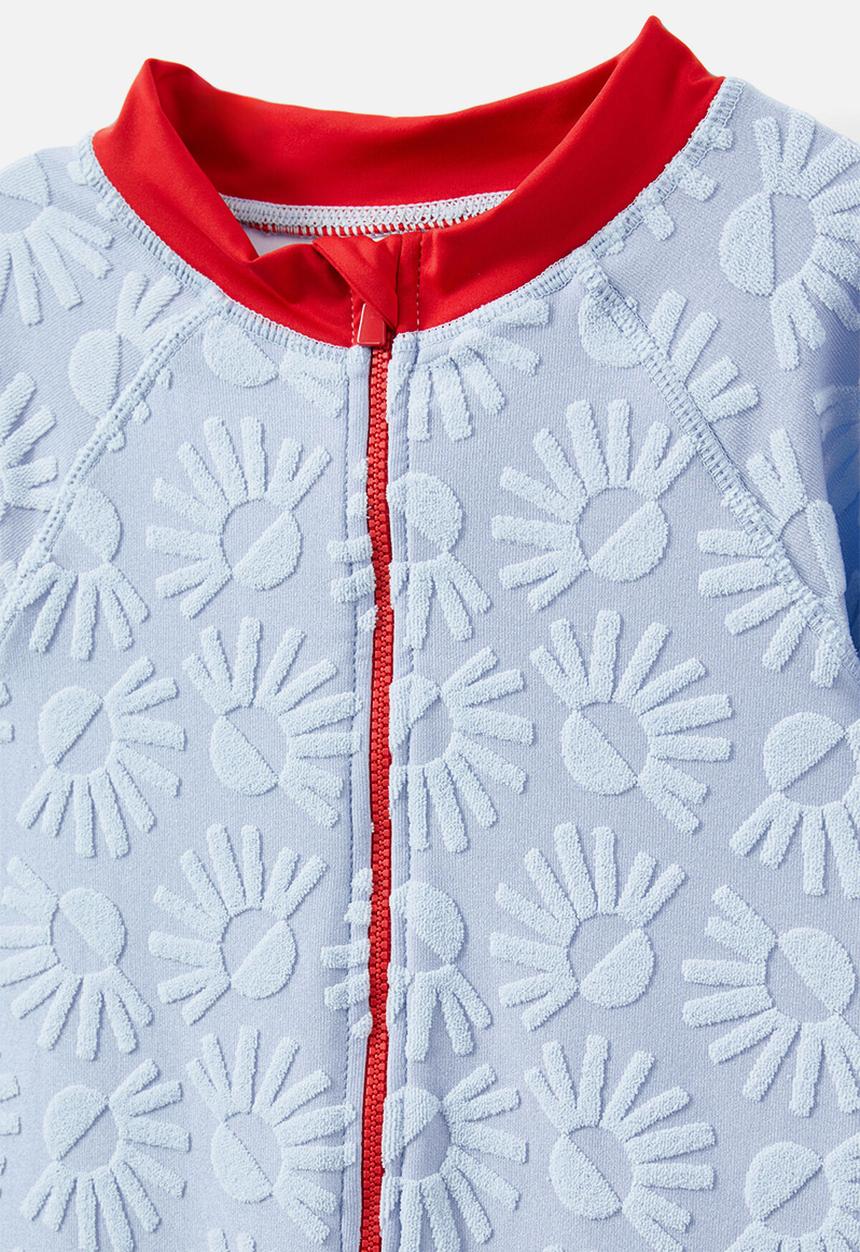 Cotton On - Felix Long Sleeve All In One - Dawn Blue/Sun Rays