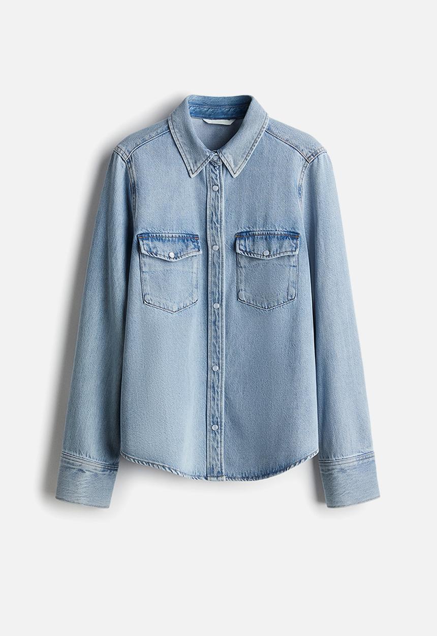 H&M - Denim shirt - denim blue/washed out