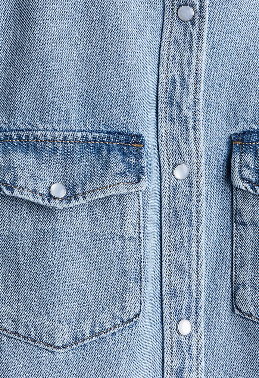 H&M - Denim shirt - denim blue/washed out