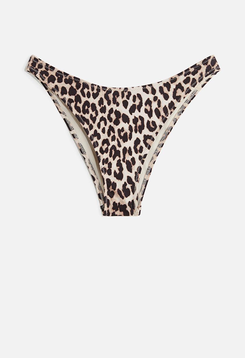 H&M - Cheeky bikini bottoms - light beige leopard print