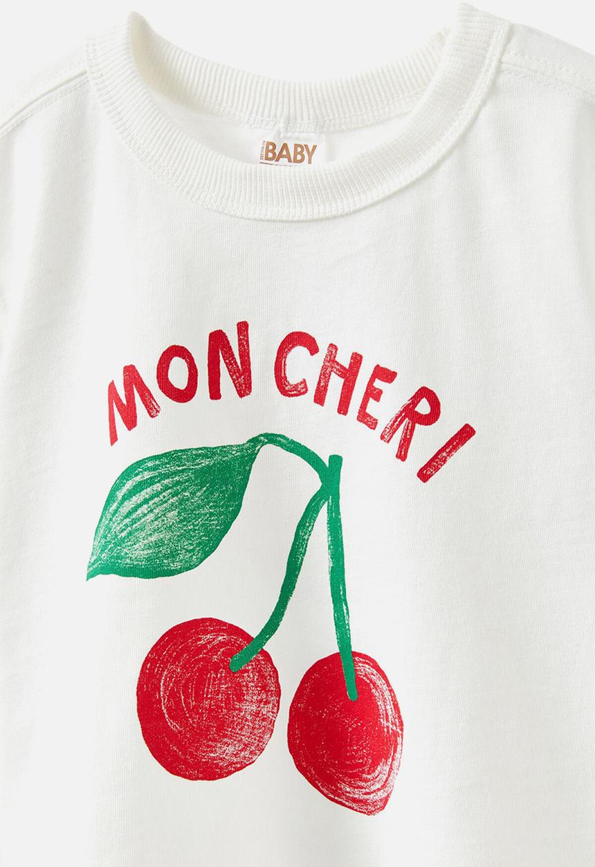 Cotton On - Bobbi short sleeve graphic tee - vanilla/mon cheri