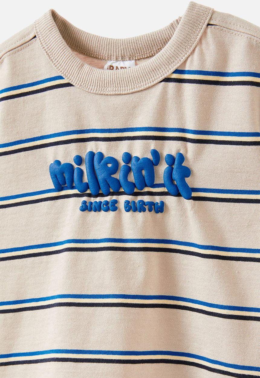 Cotton On - Bobbi short sleeve graphic tee - rainy day/milkin  it