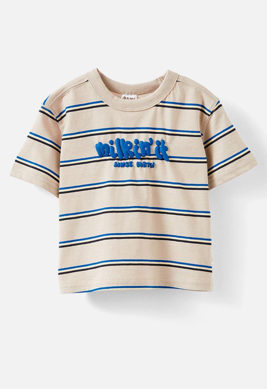 Cotton On - Bobbi short sleeve graphic tee - rainy day/milkin  it