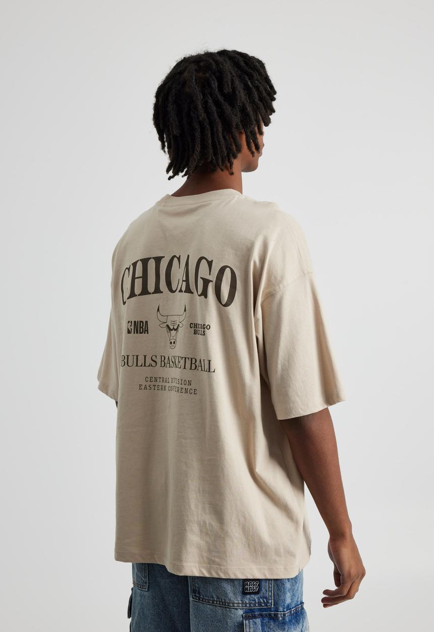 Factorie - Box Fit Nba T Shirt - Lcn Nba Beige/Chicago Bulls