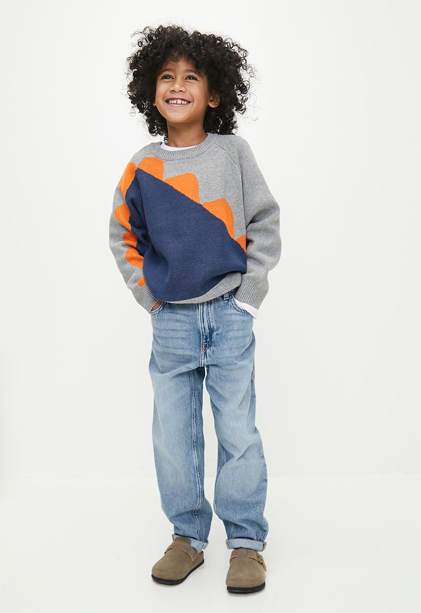 Pop Candy - Crew neck jersey - grey & navy blue