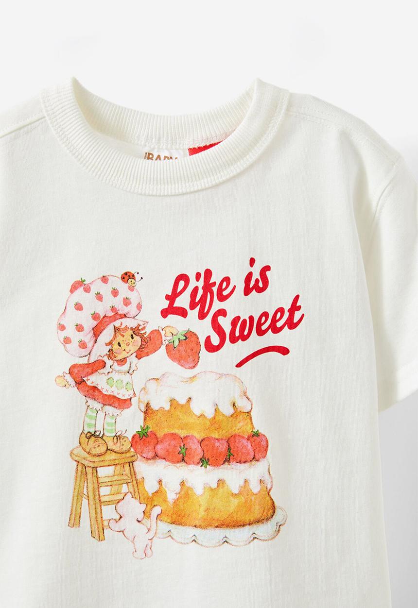 Cotton On - Bobbi short sleeve lcn tee - lcn ssc vanilla /strawberry shortcake