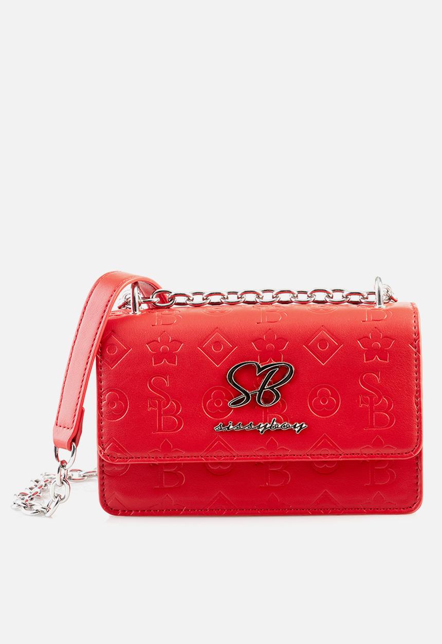 SISSY BOY - Slay fest debossed crossbody - red