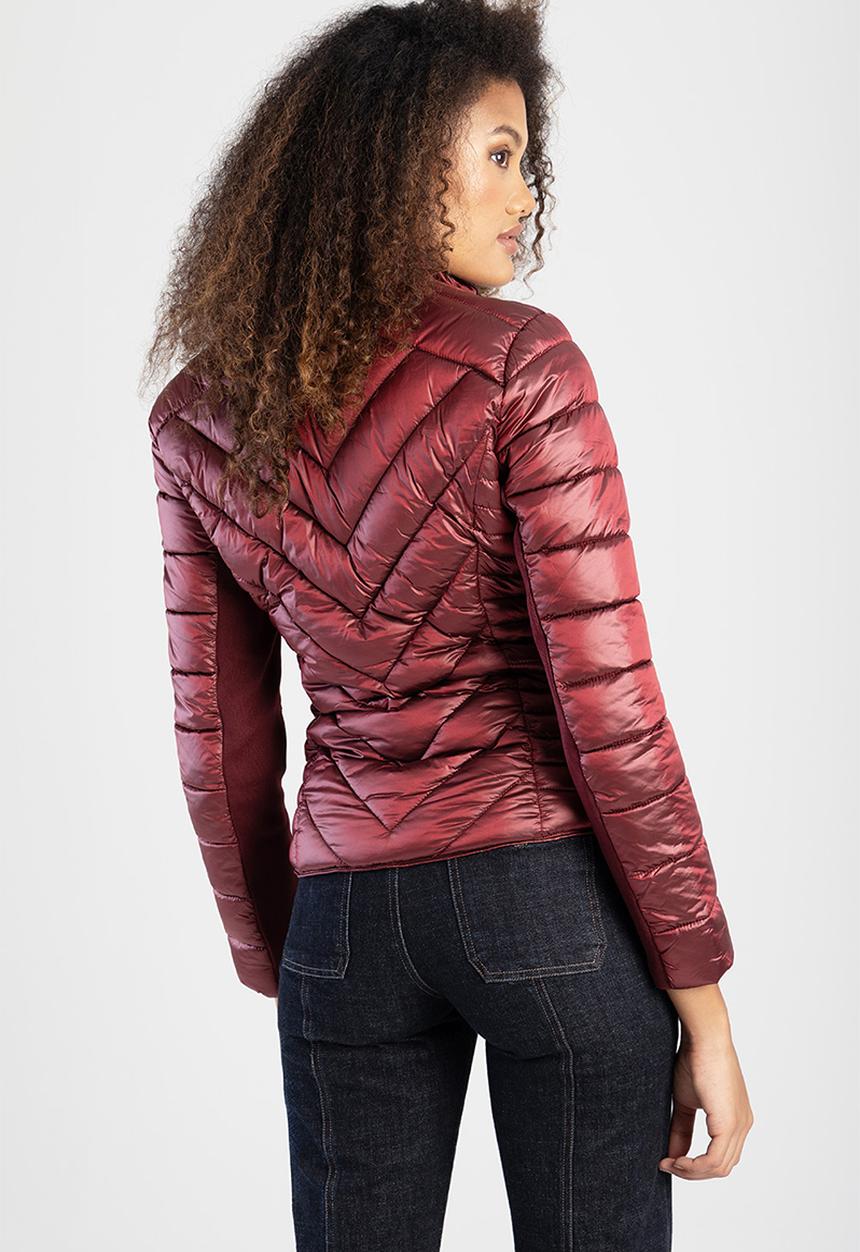 SISSY BOY - Cropped Puffer Jacket - Burgundy