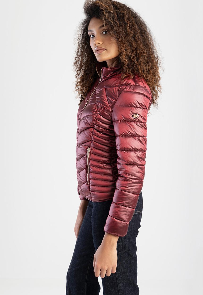 SISSY BOY - Cropped Puffer Jacket - Burgundy