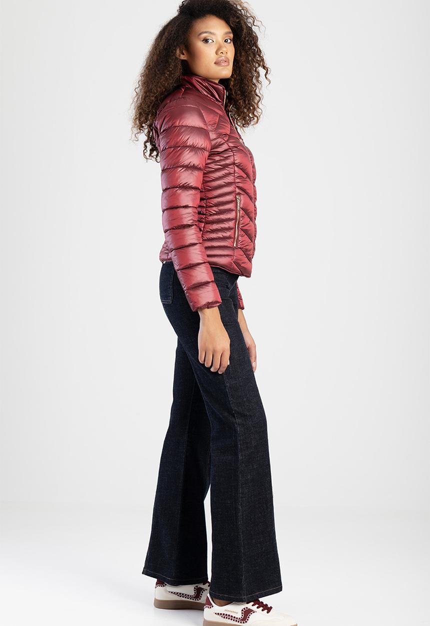SISSY BOY - Cropped Puffer Jacket - Burgundy