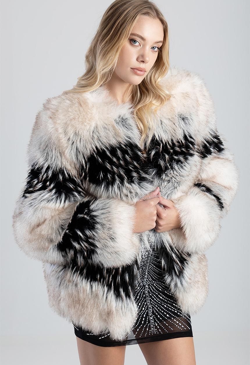 SISSY BOY - Faux Fur Combination Jacket  - multi