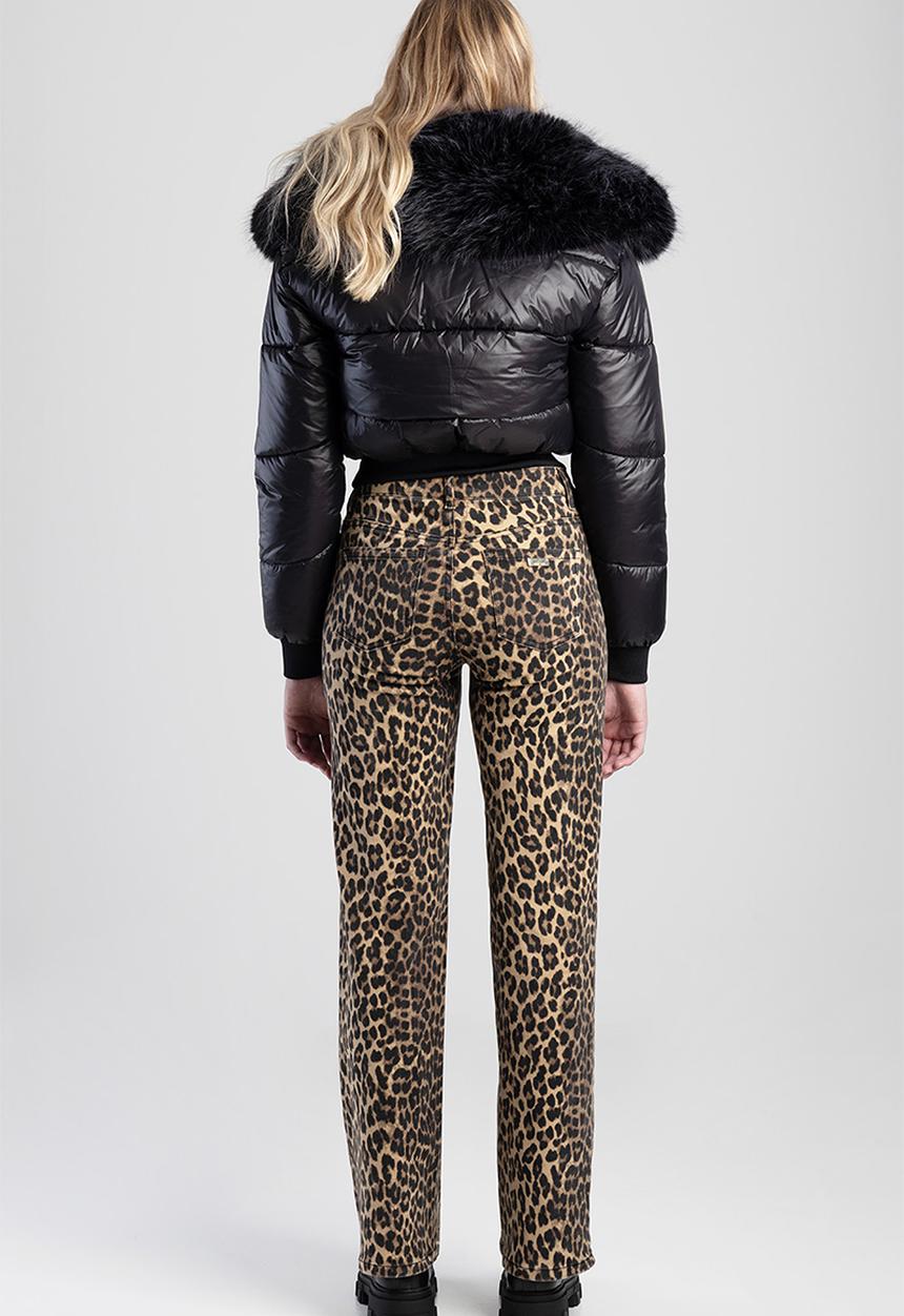 SISSY BOY - Puffer Jacket With Faux Fur Collar - Black