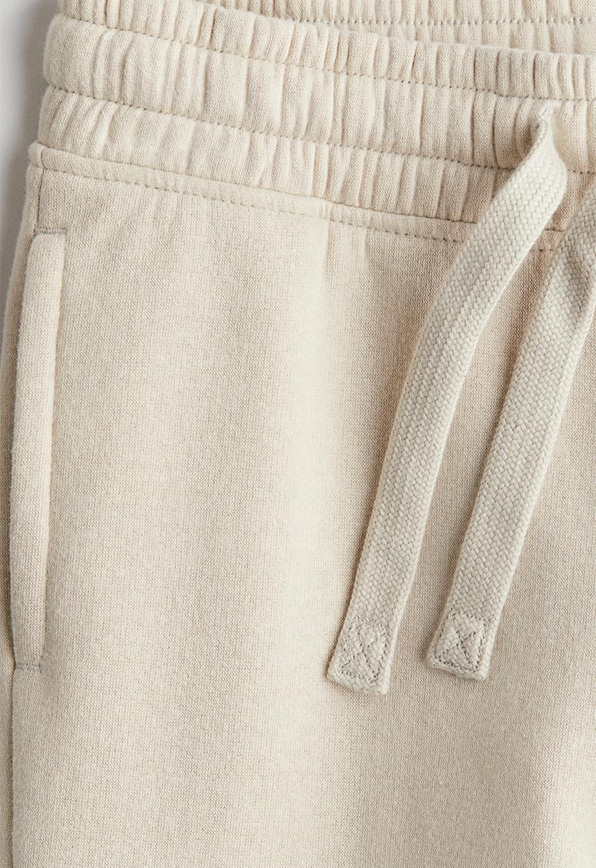 H&M - Cotton sweatshirt joggers - light beige