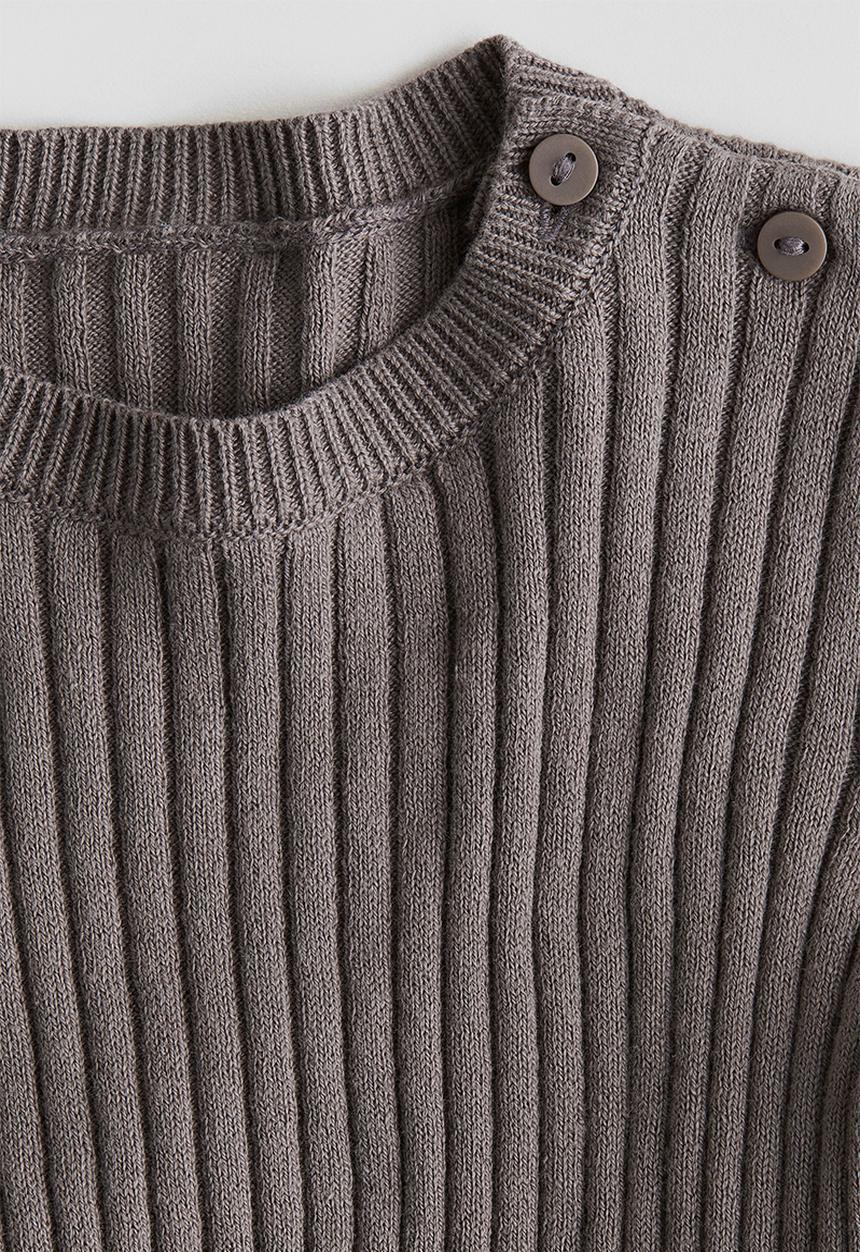 H&M - Rib-knit jumper - dark mole