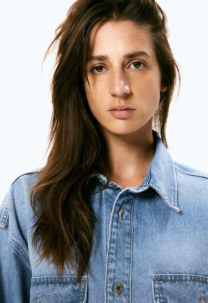 H&M - Oversized denim shirt - light denim blue