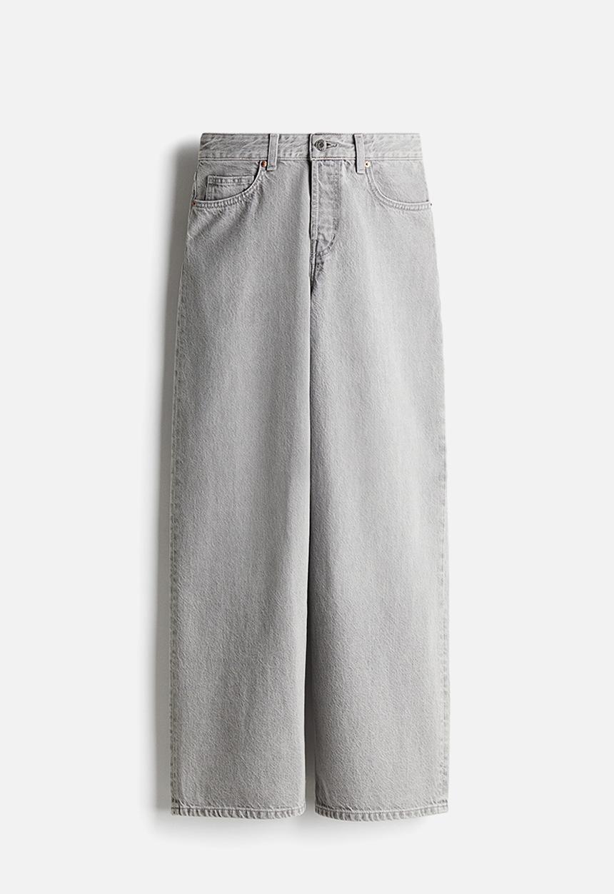 H&M - Wide jeans - light denim grey