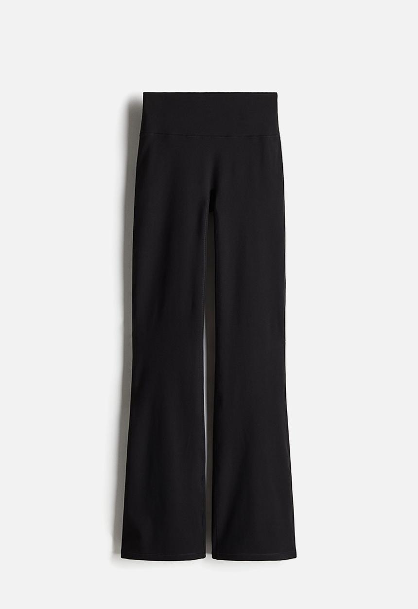 H&M - Flared sports leggings with softmove™ - black